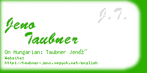 jeno taubner business card